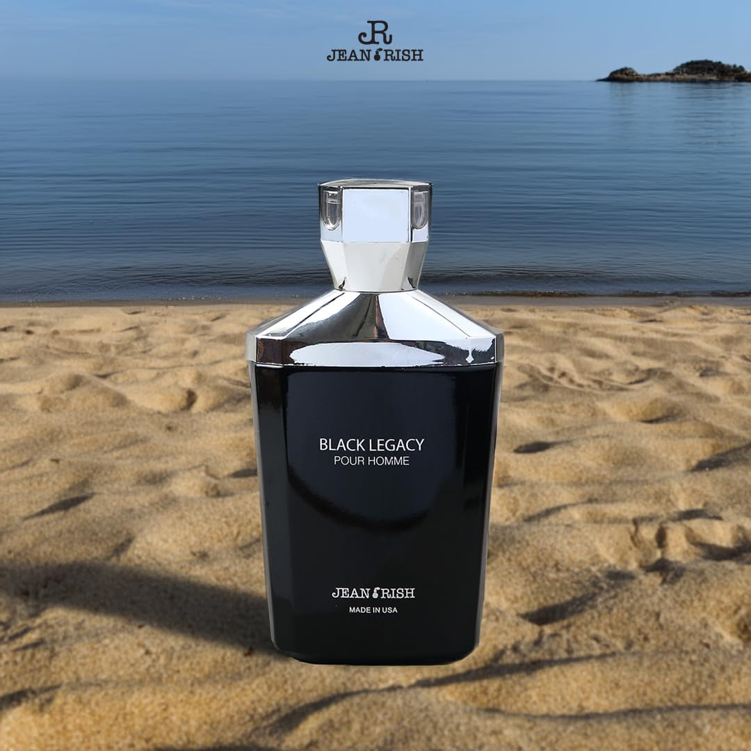 Black Legacy Pour Homme Eau De Toilette for Men (3.4 Fl Oz / 100ml) with Sandalwood, Lavender & Bergamot Notes - Long Lasting and Luxury Fragrance