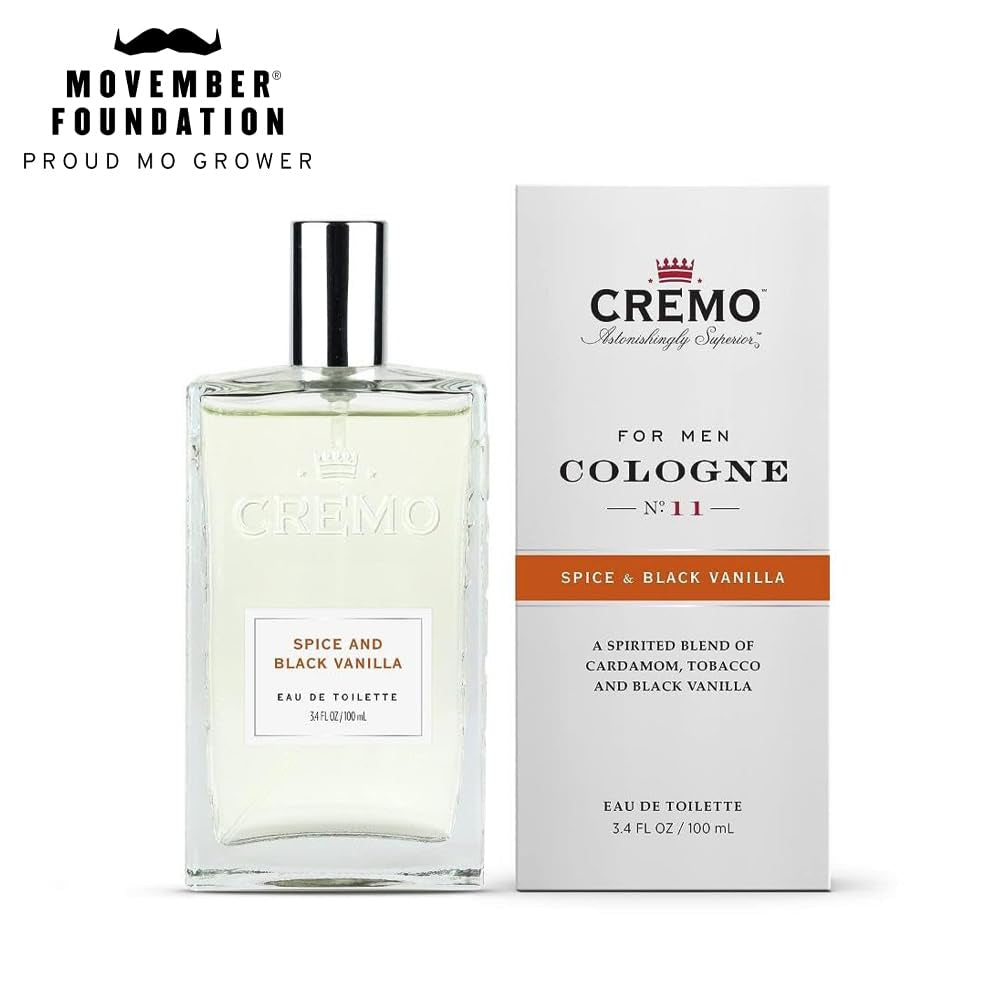 Cologne for Men - Spice & Black Vanilla Mens Cologne - An Explosion of Vibrant Spices, Dark Woods and Black Vanilla, 3.4 Fl Oz