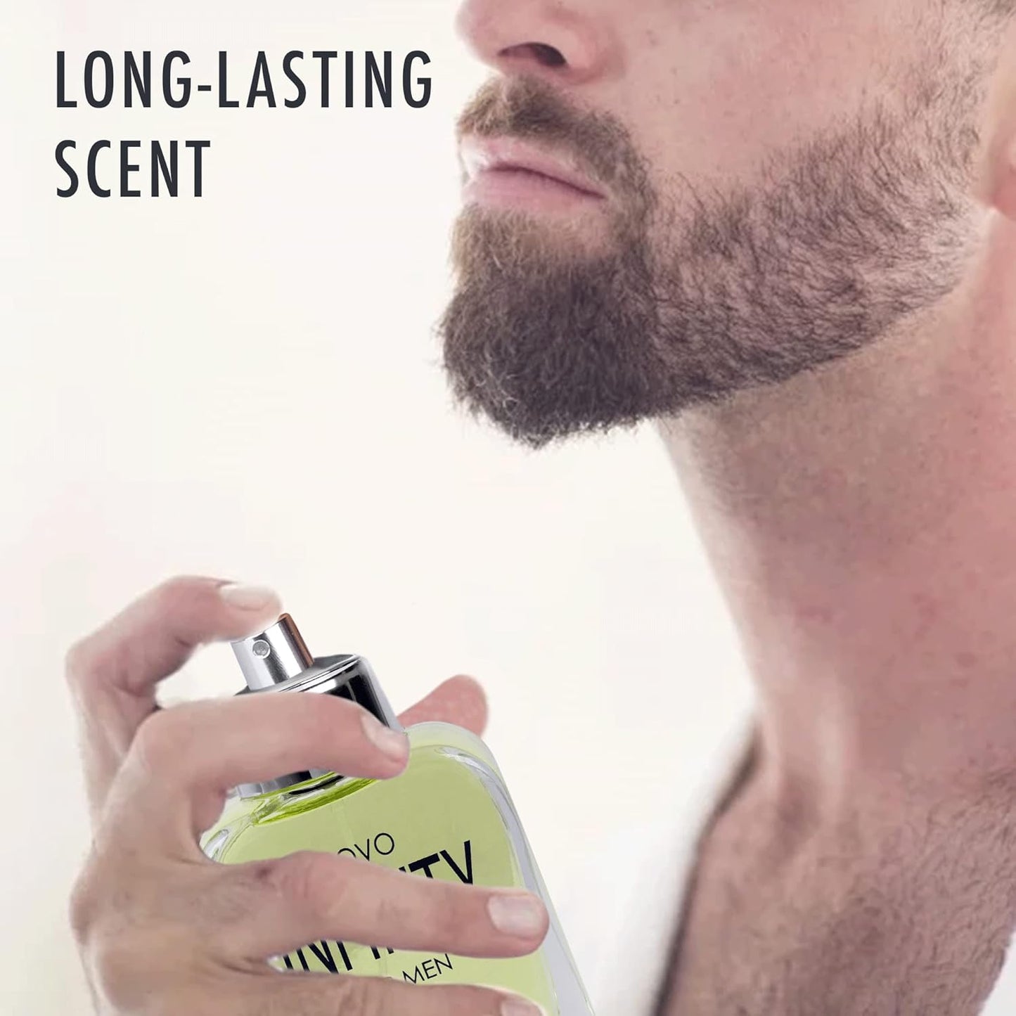 Novo Infinity for Men - 3.4 Fluid Ounce Eau De Parfum Spray for Men - Refreshing Citrusy & Floral Top Notes with Subtle Woody Undertones Smell Fresh All Day Long Gift for Men for All Occasions