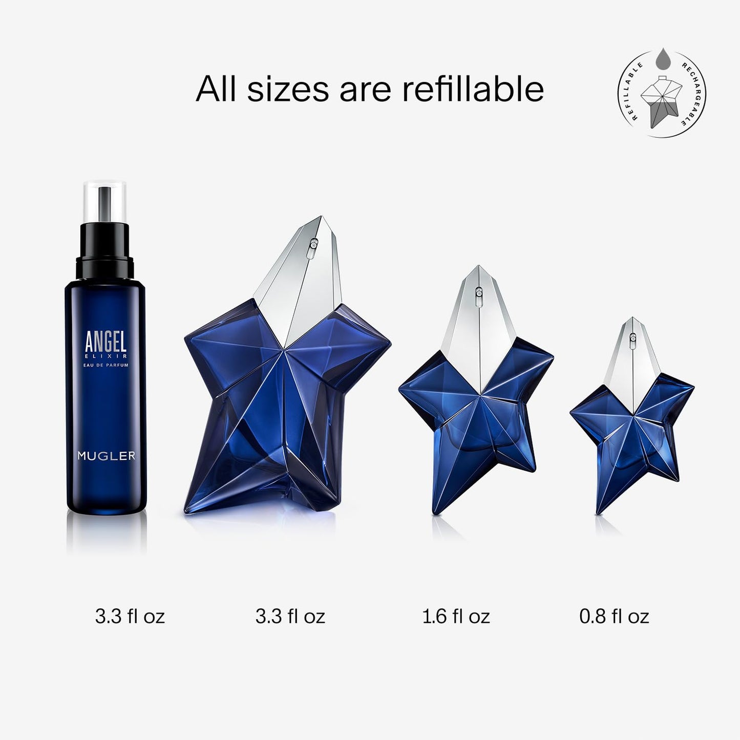 Mugler Angel Elixir - Eau de Parfum - Women's Perfume - Floral & Woody - With Sandalwood, Amber, and Vanilla - Long Lasting Fragrance