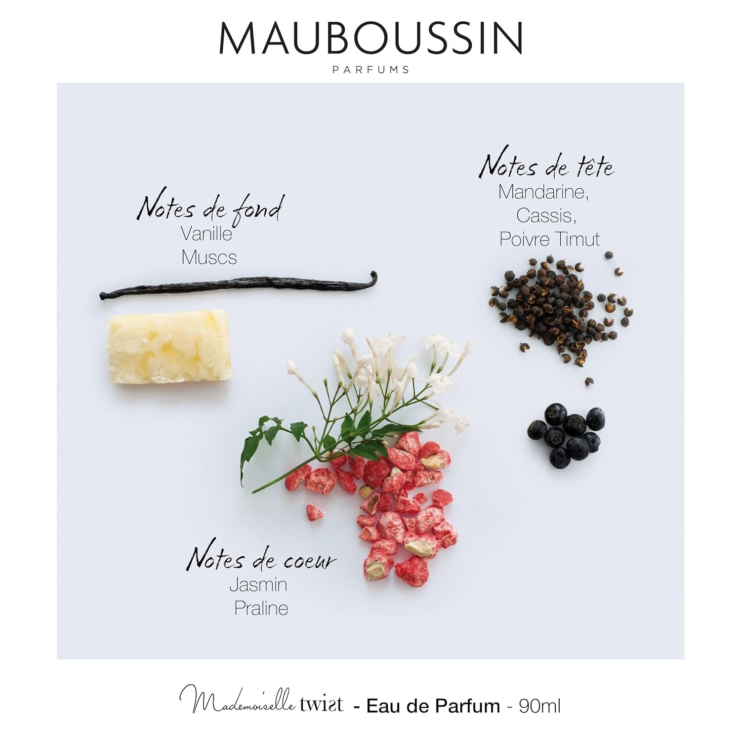 Mauboussin - Mademoiselle Twist 90ml (3 Fl Oz) - Eau de Parfum for Women - Floral, Oriental & Gourmand Scents