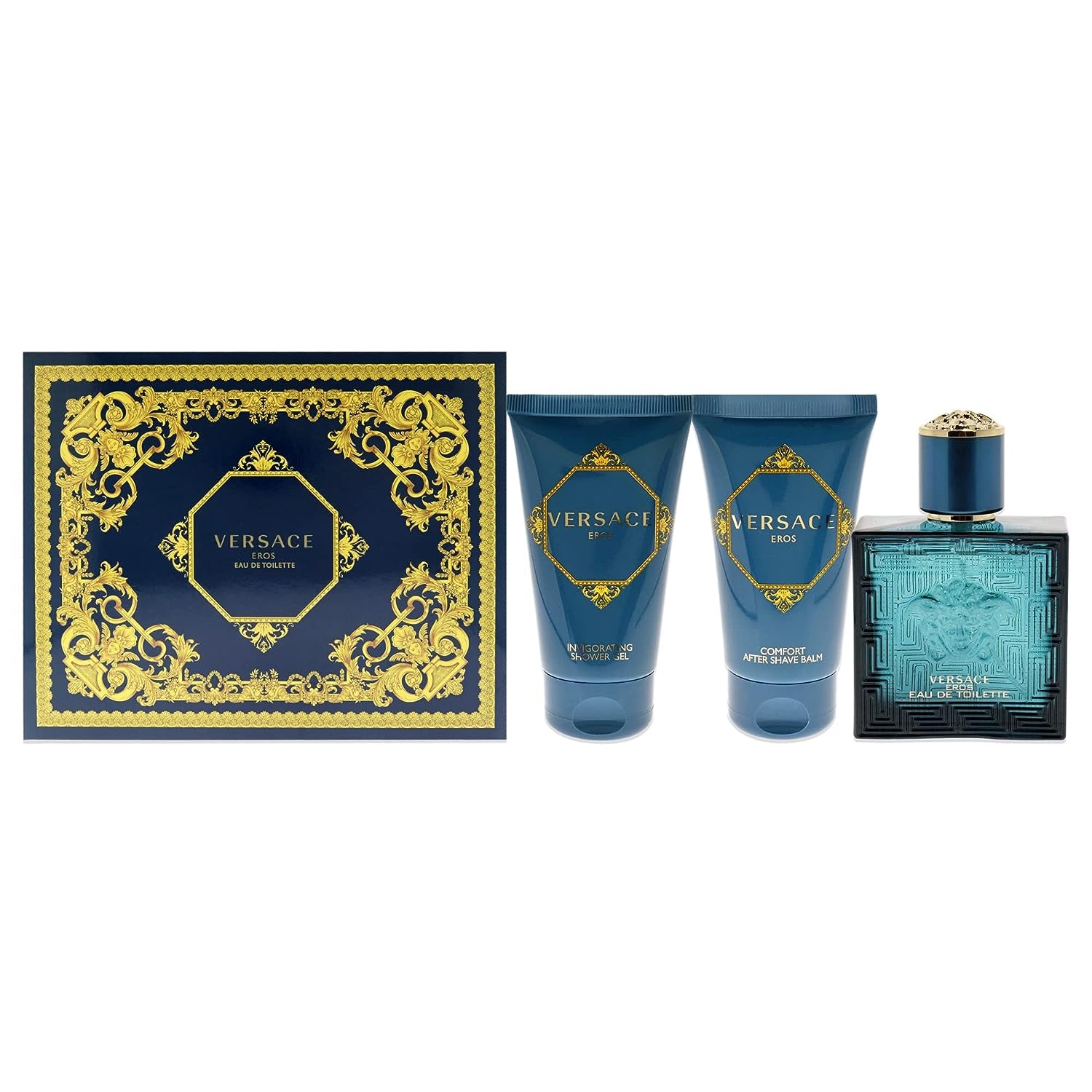 Eros 1.7 Oz Sp/1.7 Oz Sg/1.7 Oz Aft Shave Balm SET