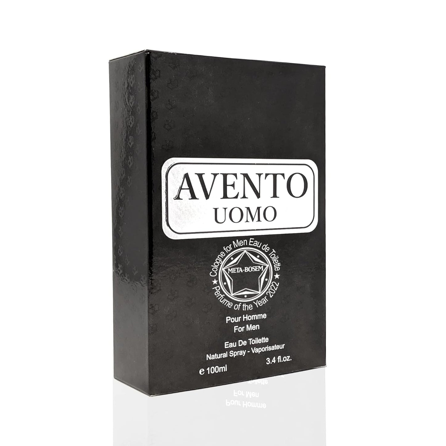 META-BOSEM Avento Uomo, Men's Cologne Eau de Toilette Natural Spray - Masculine Aroma Notes - Fresh Scent - Great Holiday Gift - for All Day Use - a Classic Bottle, 3.4 Fluid Ounce/100Ml