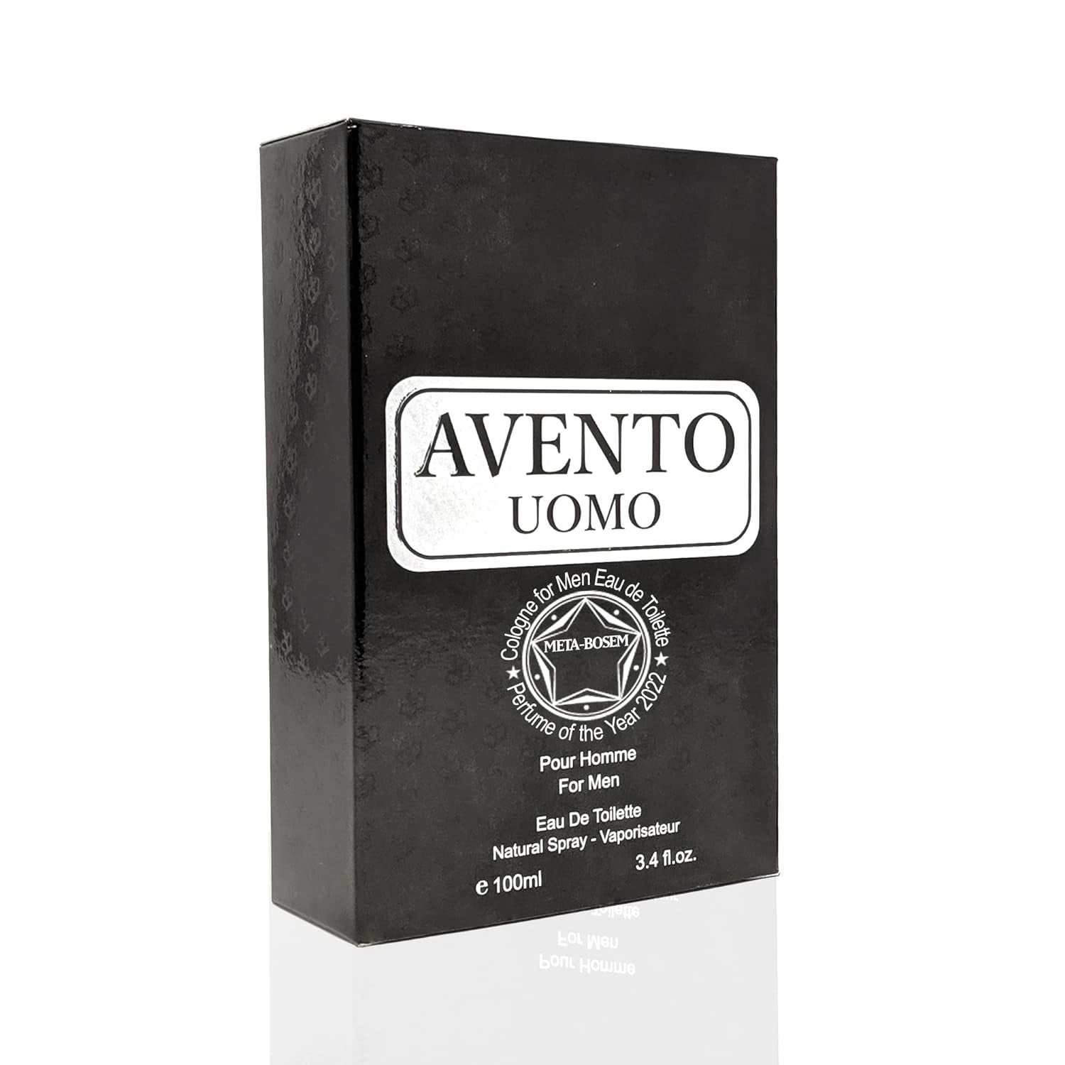 META-BOSEM Avento Uomo, Men's Cologne Eau de Toilette Natural Spray - Masculine Aroma Notes - Fresh Scent - Great Holiday Gift - for All Day Use - a Classic Bottle, 3.4 Fluid Ounce/100Ml