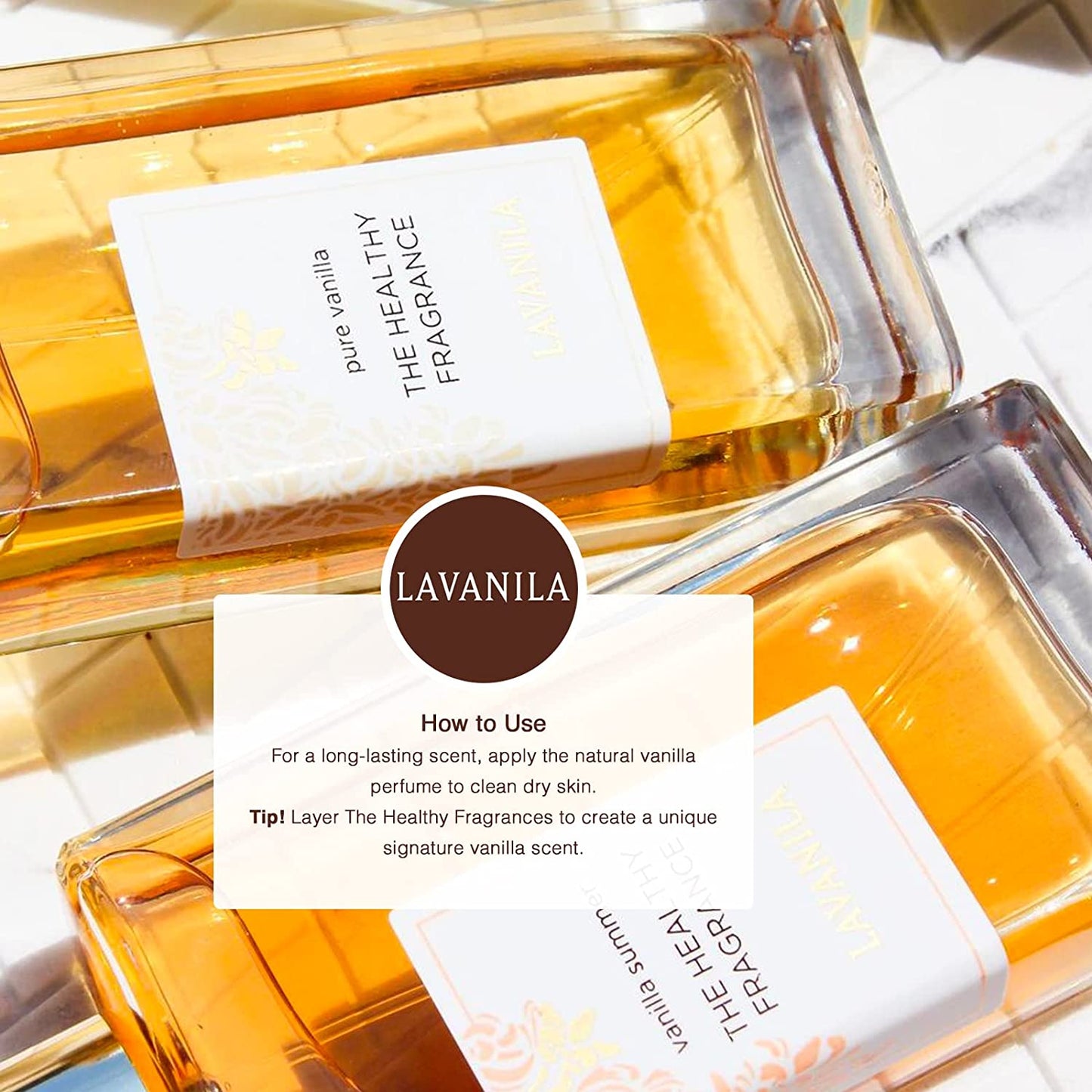 Lavanila Pure Vanilla Perfume for Women, 1.7 fl oz - Pure Madagascar Vanilla & Creamy Tonka Bean, The Healthy Fragrance, Clean and Natural
