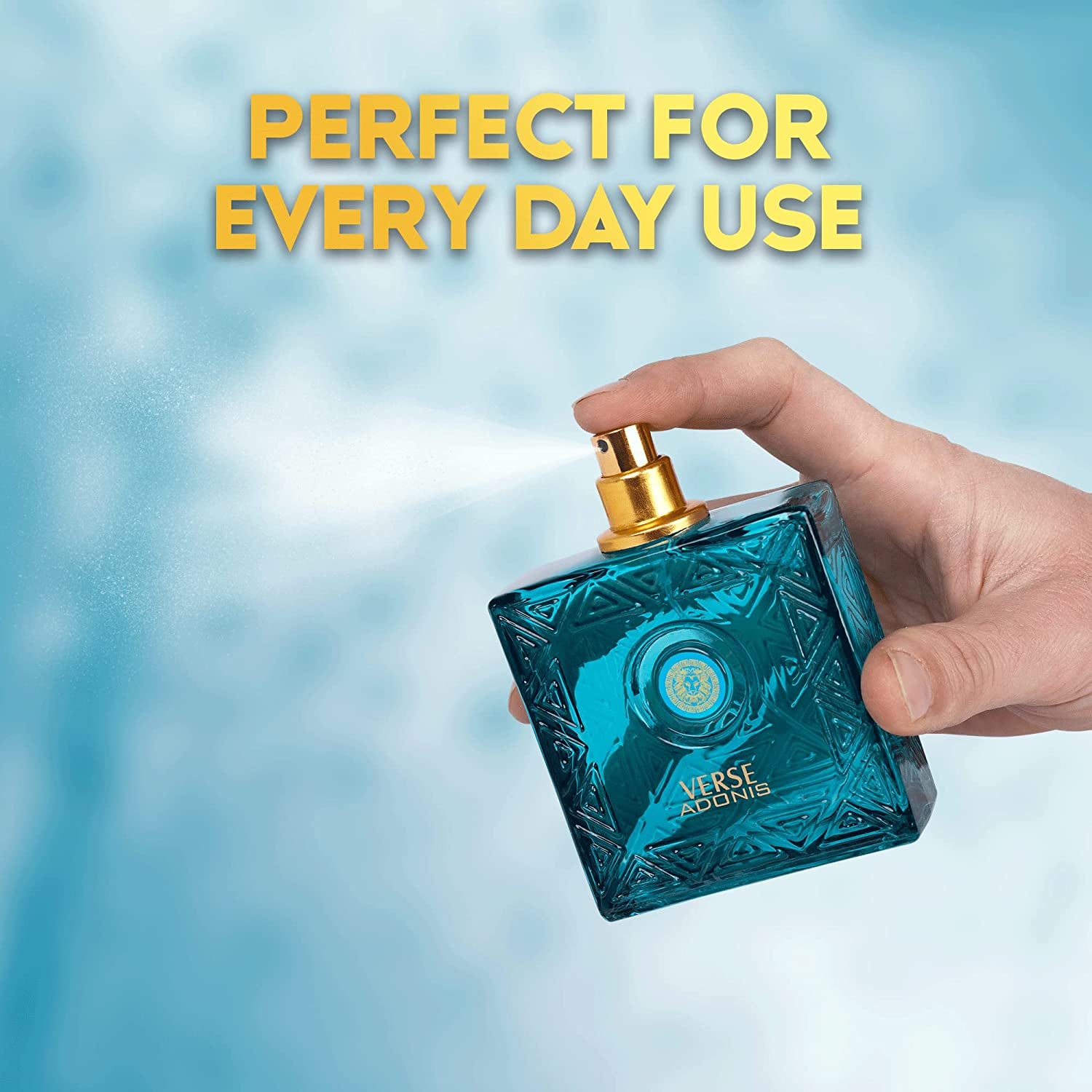 NovoGlow Verse Adonis for Men - 3.4 Fl. Oz. 100ml Men's Perfume Carrying Pouch - Refreshing Combination of Woody Floral & Fruity Scents - Masculine Scent Lasts All Day A Gift for Any Occasion