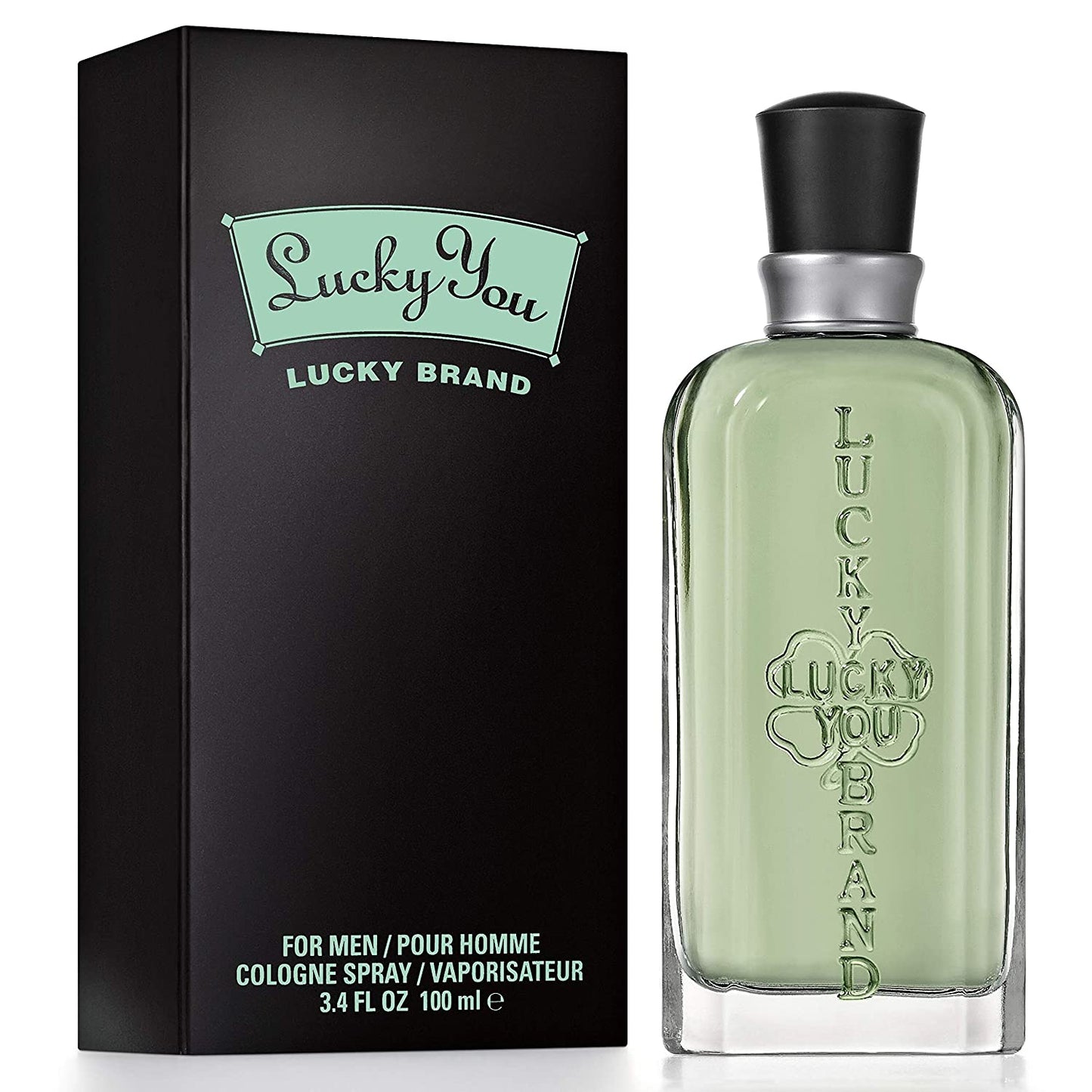 Lucky You Men's Cologne Fragrance Spray, Day or Night Casual Scent with Bamboo Stem Fragrance Notes, 3.4 Fl Oz