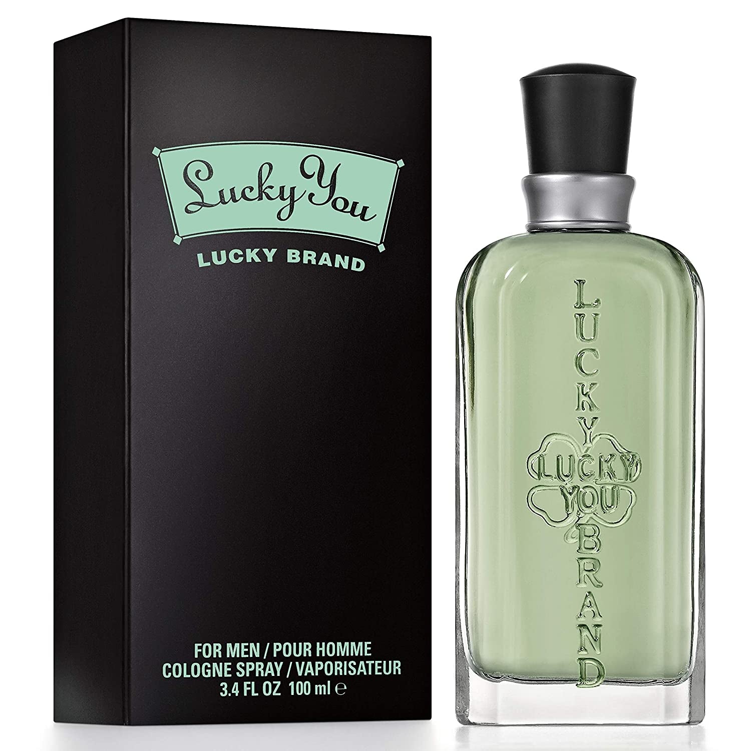 Lucky You Men's Cologne Fragrance Spray, Day or Night Casual Scent with Bamboo Stem Fragrance Notes, 3.4 Fl Oz