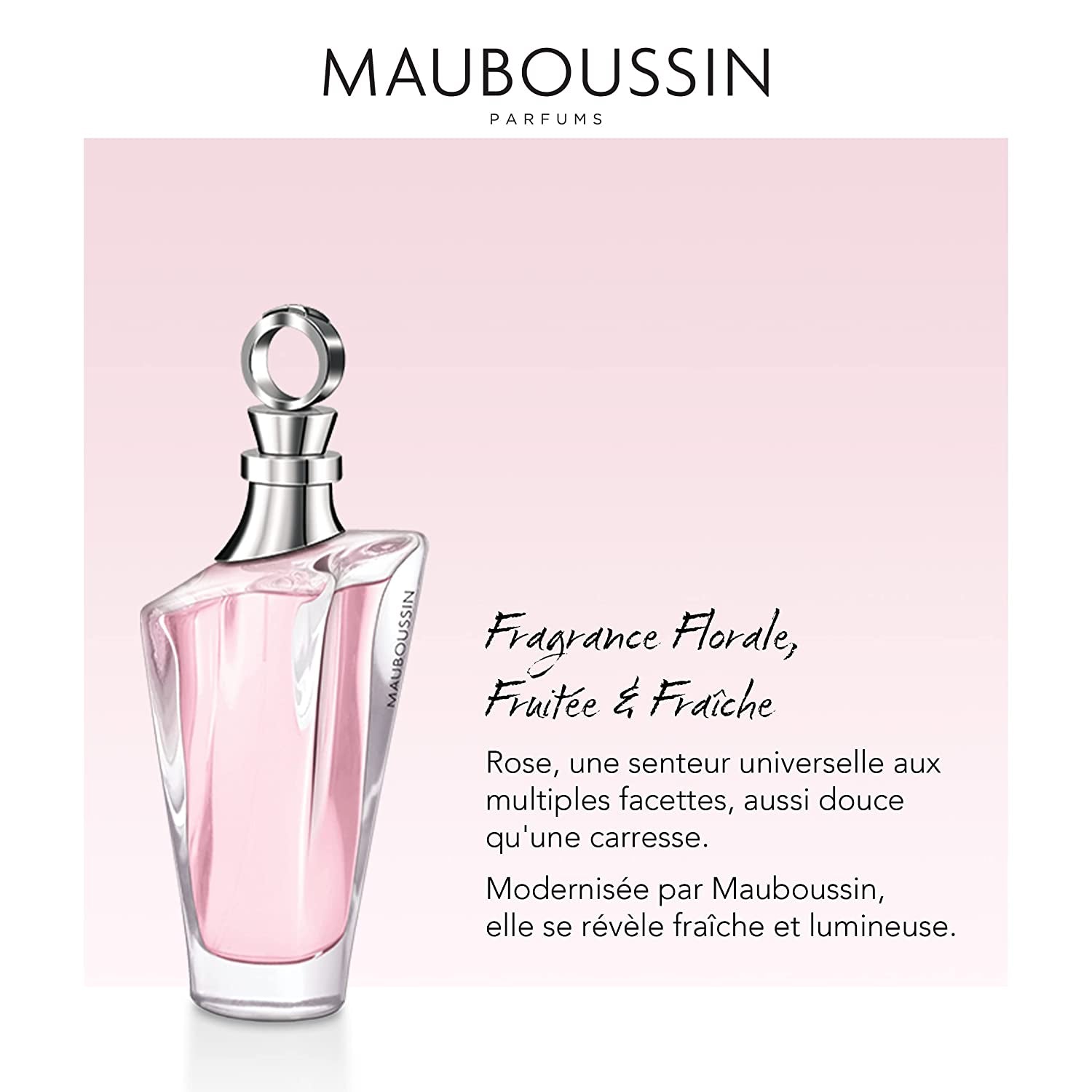 Mauboussin - Rose Pour Elle 100ml (3.3 Fl Oz) - Eau de Parfum for Women - Floral, Fruity & Fresh Scents