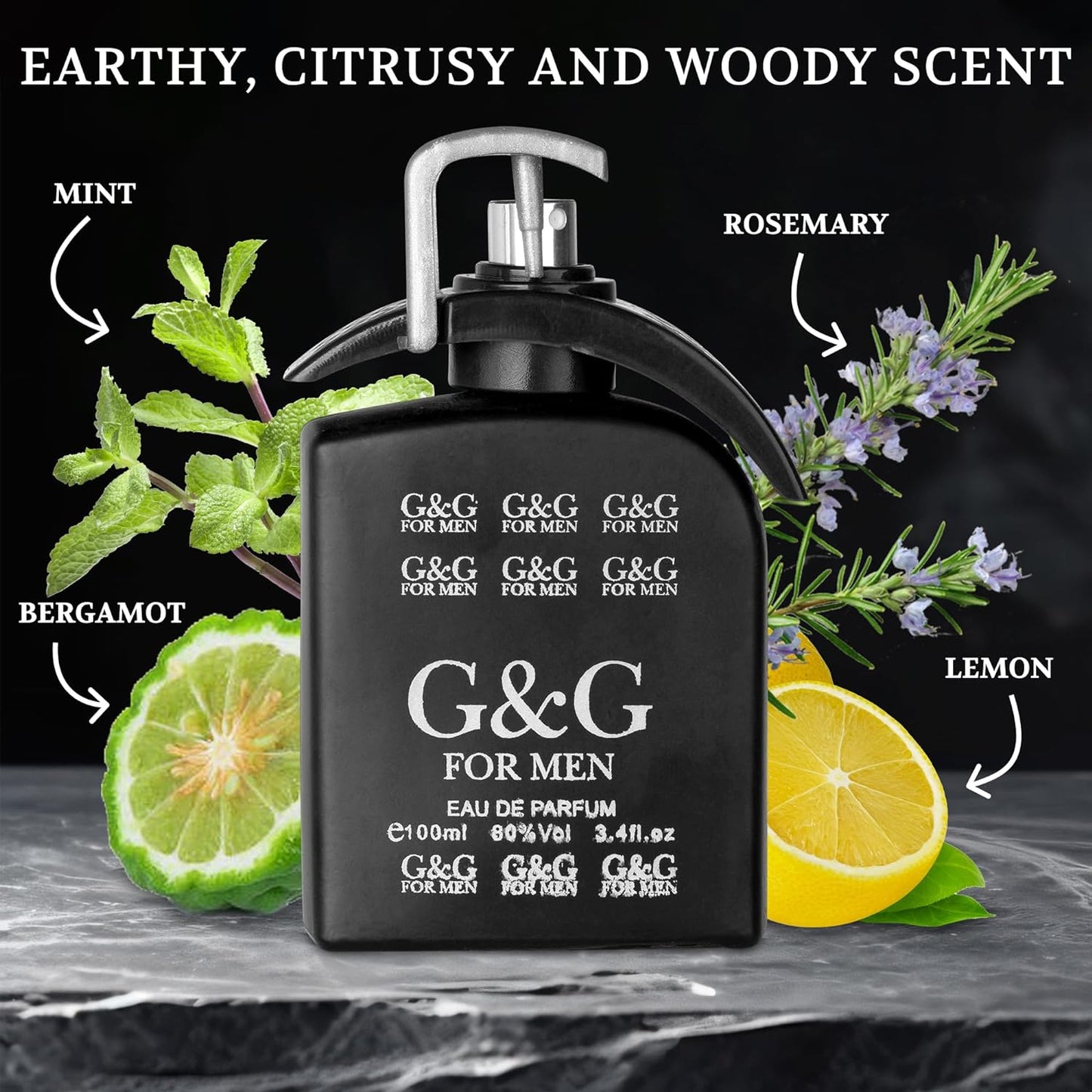 Urban Collection G&G for Men - Designed for Modern, Self-Assured Men - Explosive Blend Delivers a Long-Lasting Intensity - Invigorating Lavender, Lemon, Basil, Rosemary, Green Mint & Verbena