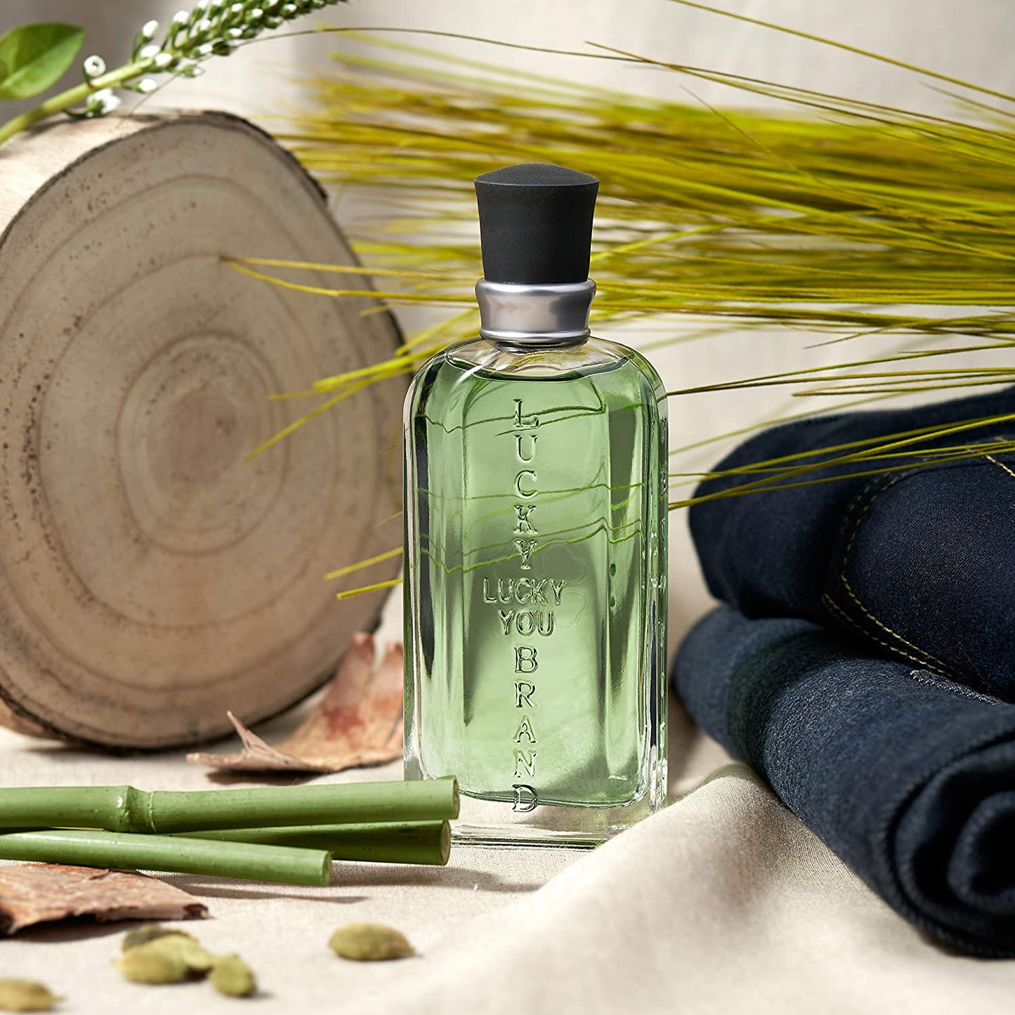 Lucky You Men's Cologne Fragrance Spray, Day or Night Casual Scent with Bamboo Stem Fragrance Notes, 3.4 Fl Oz