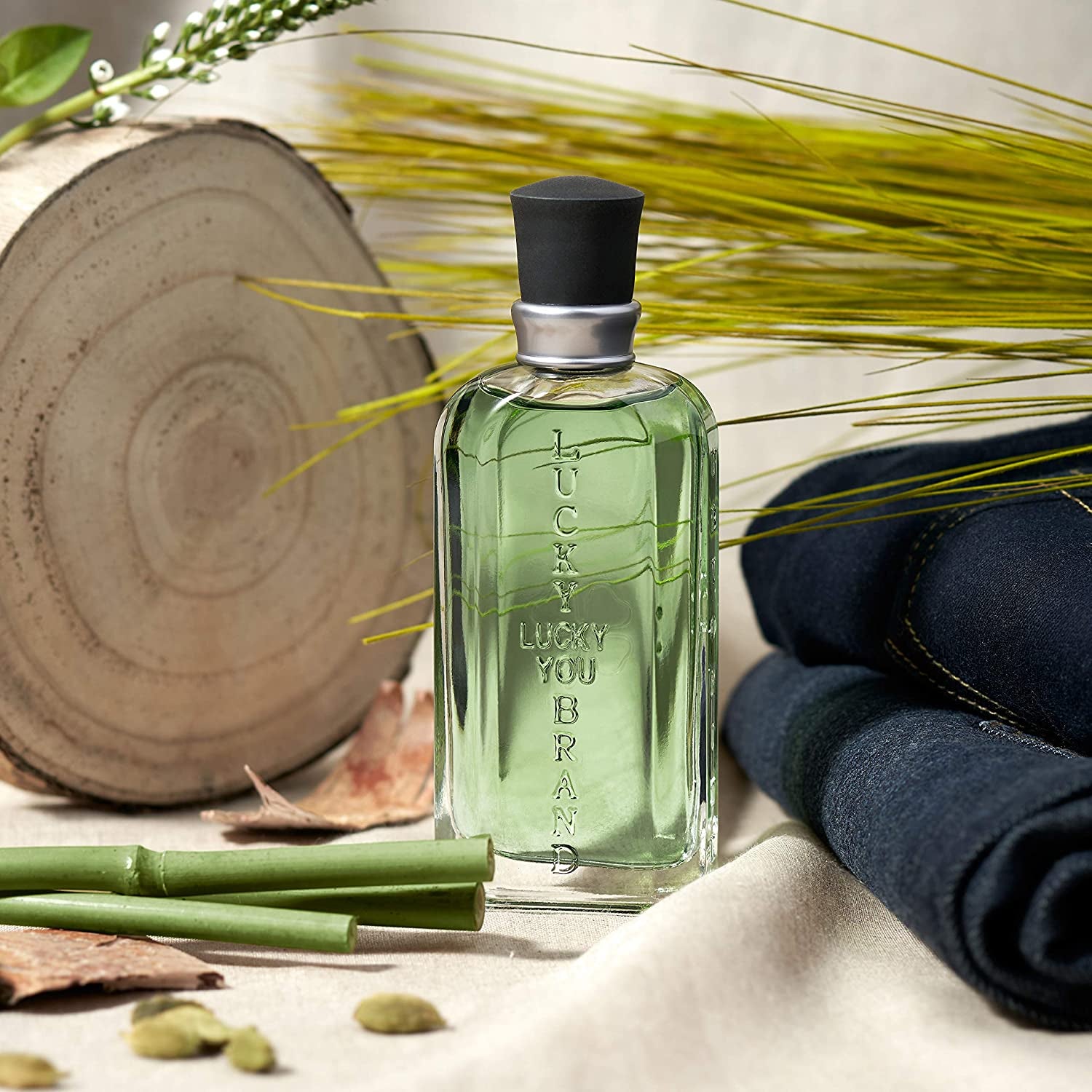 Lucky You Men's Cologne Fragrance Spray, Day or Night Casual Scent with Bamboo Stem Fragrance Notes, 3.4 Fl Oz